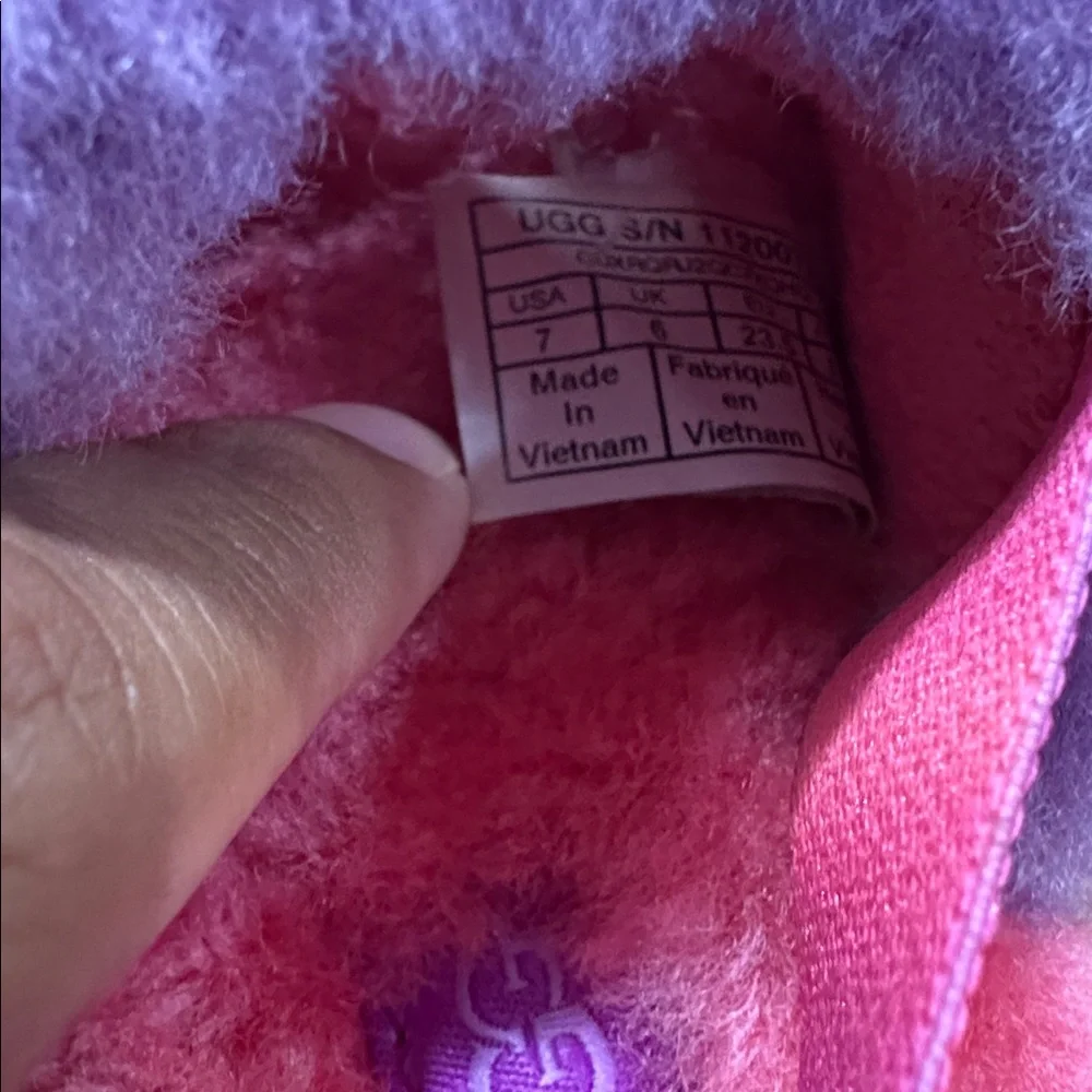 UGG Pink and Purple BABY  Slippers size 7